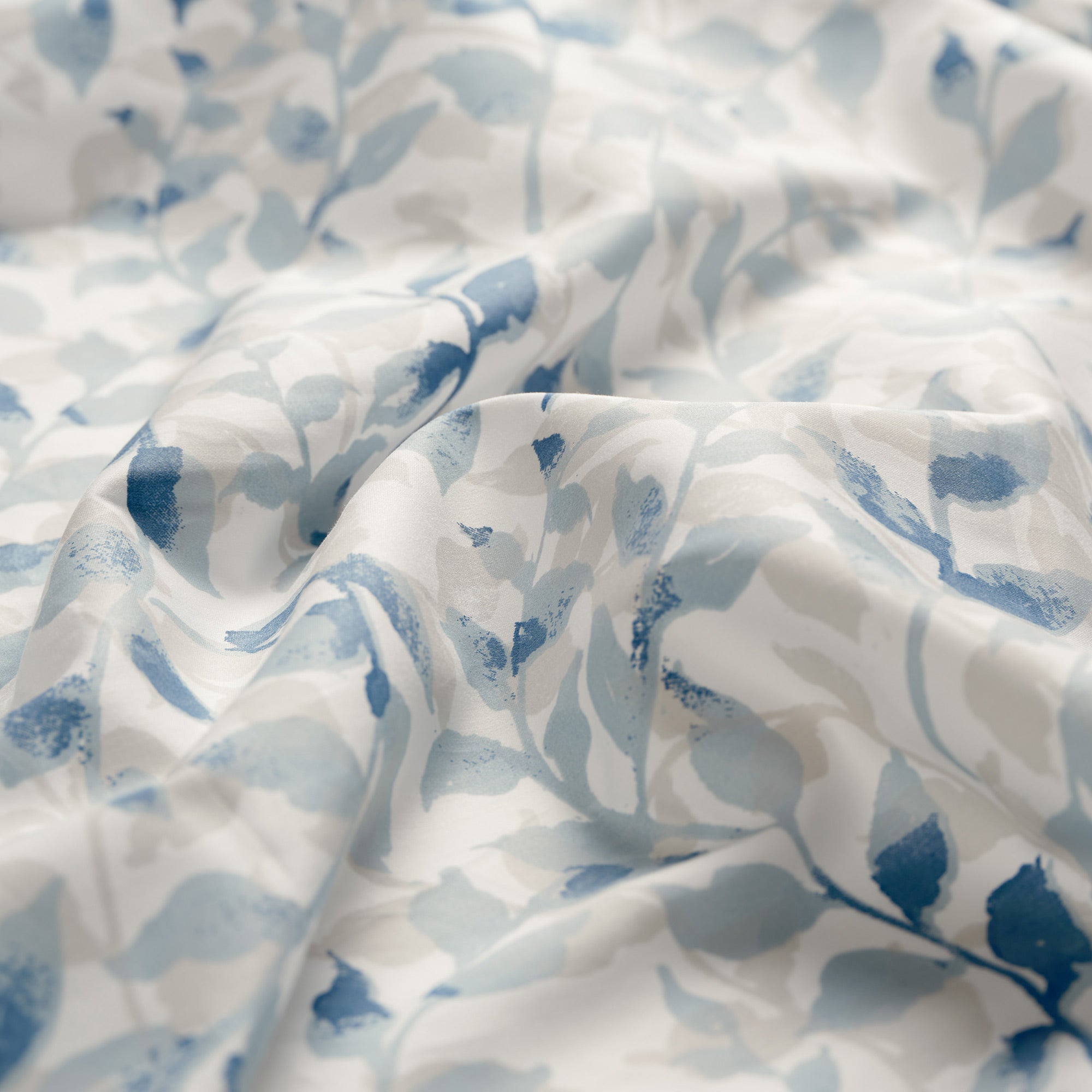 Organic cotton leafleand queen texture and pattern view